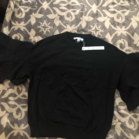 Black sweater with ruffle detail - Picture 1 of 3